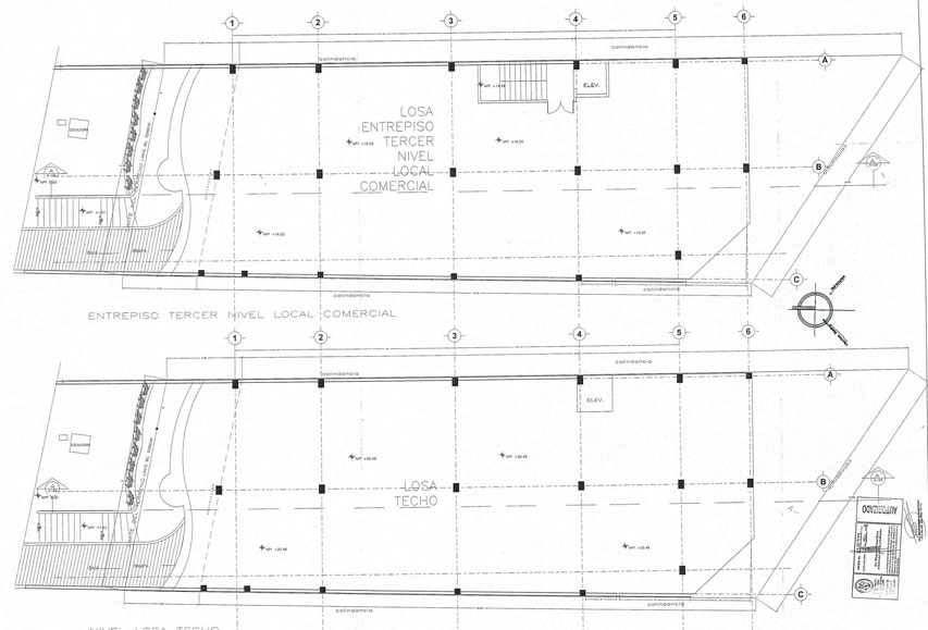 Plano de elevación del edificio CanRullan